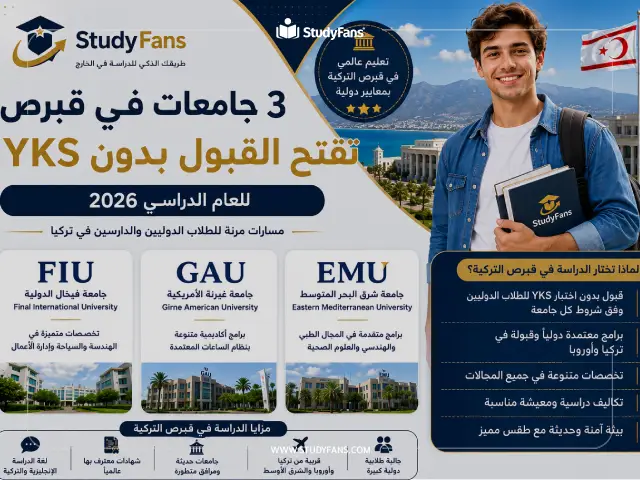 القبول في بعض جامعات قبرص بدون YKS 2026