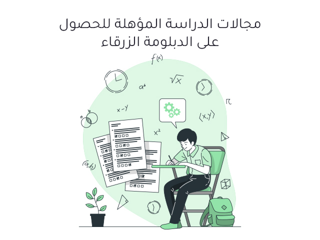 مجالات الدراسة المؤهلة للحصول على الدبلومة الزرقاء